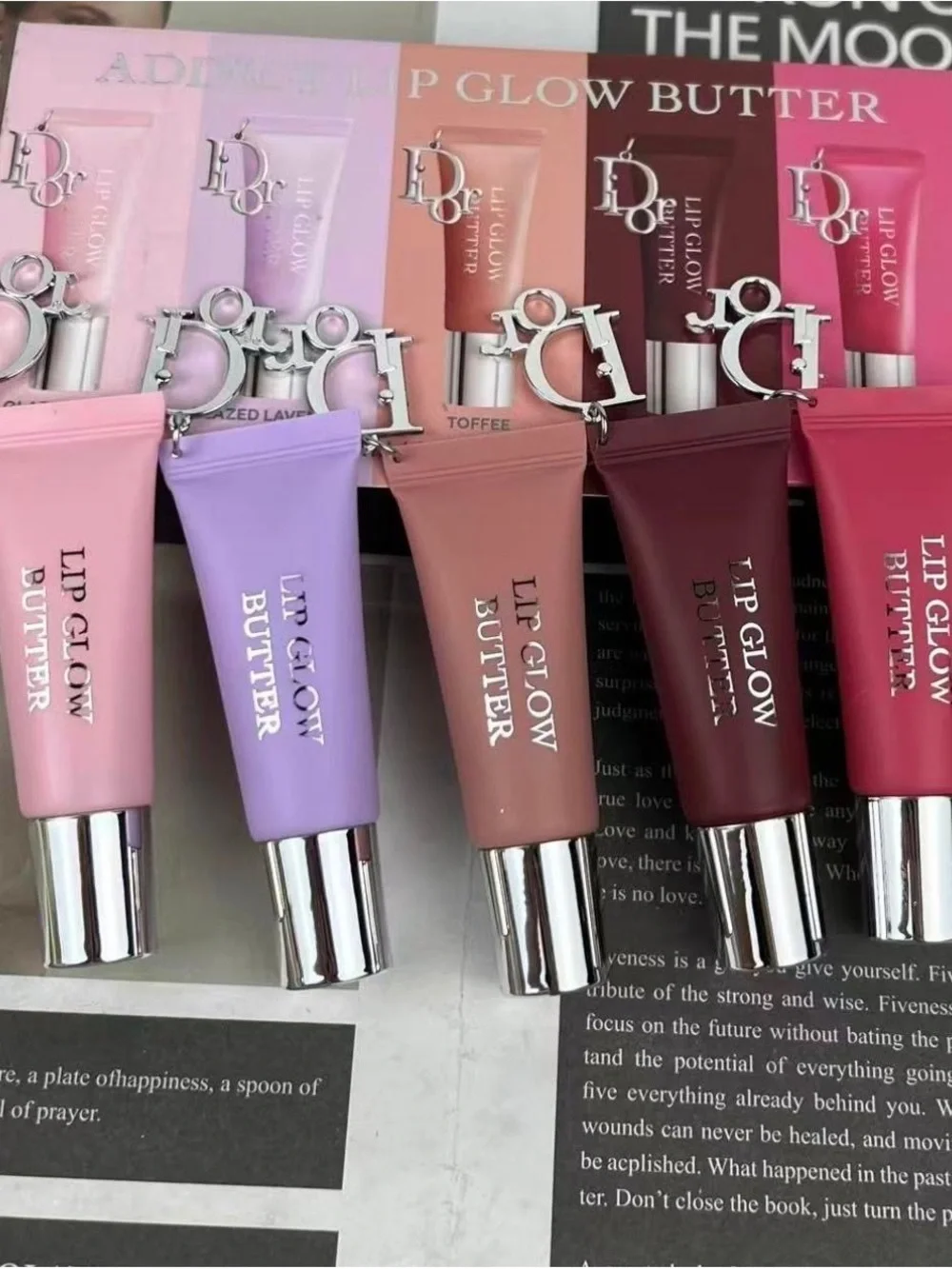 Lip Glow Butter Moisturizing Lip Tint - Pink, Lavender, Toffee, Burgundy, Rose